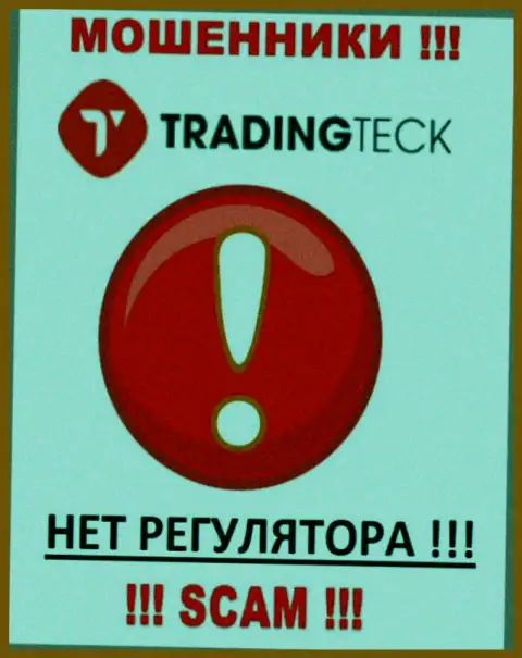 На онлайн-ресурсе мошенников TradingTeck нет ни намека об регуляторе данной компании !!!