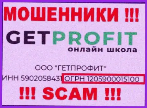 Get Profit обманщики всемирной сети !!! Их номер регистрации: 1205900015100