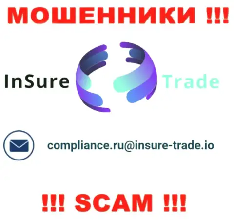 Организация Insure Trade не прячет свой адрес электронной почты и представляет его на своем ресурсе