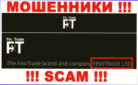 Finx Trade Ltd - это юридическое лицо аферистов Finx Trade