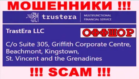 Suite 305, Griffith Corporate Centre, Beachmont, Kingstown, St. Vincent and the Grenadines - офшорный адрес мошенников Trustera, расположенный у них на web-сайте, ОСТОРОЖНО !