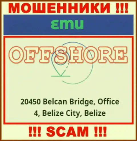 Контора EM-U Com находится в офшорной зоне по адресу 20450 Belcan Bridge, Office 4, Belize City, Belize - однозначно internet-мошенники !!!