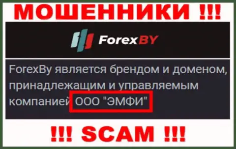 На официальном веб-сервисе ForexBY говорится, что указанной конторой руководит ООО ЭМФИ