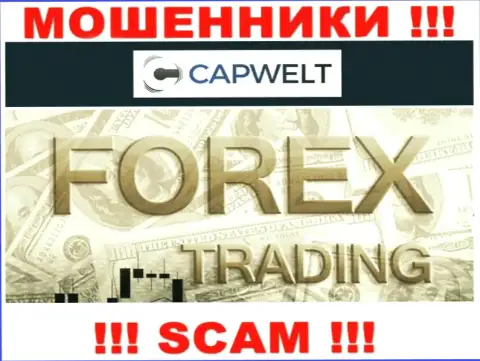 Forex - это тип деятельности незаконно действующей организации CapWelt