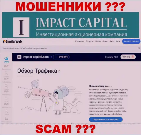 Никакой информации о интернет-сайте ImpactCapital Com на симиларвеб НЕТ