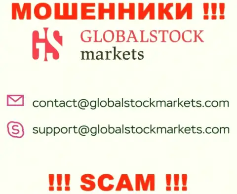 Установить контакт с мошенниками ГлобалСток Маркетс сможете по представленному адресу электронной почты (инфа взята была с их ресурса)