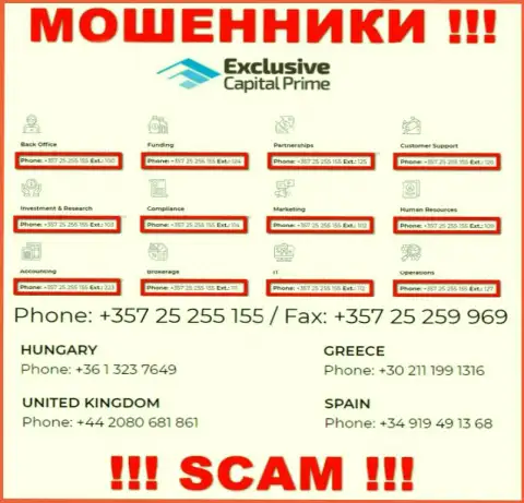 Не позволяйте internet-мошенникам из Exclusive Capital себя обмануть, могут позвонить с любого номера телефона