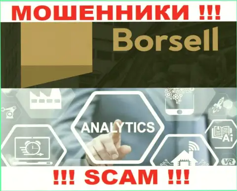 Ворюги Borsell, прокручивая делишки в сфере Analytics, лишают средств наивных людей