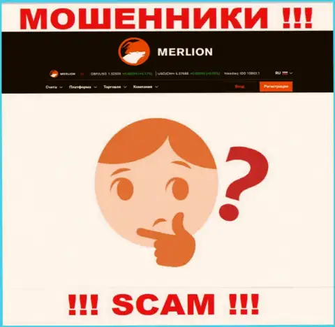 Невозможно нарыть сведения о лицензионном документе интернет мошенников Merlion - ее попросту не существует !!!