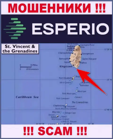 Офшорные интернет шулера Esperio скрываются вот здесь - Kingstown, St. Vincent and the Grenadines