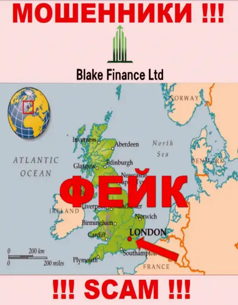 Настоящую информацию о юрисдикции Blake Finance Ltd невозможно отыскать, на информационном сервисе организации лишь ложные данные