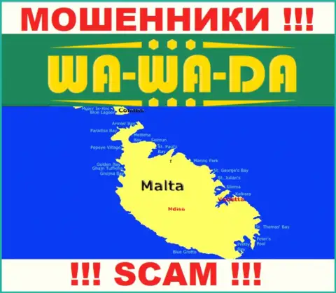Malta - именно здесь зарегистрирована контора Wa-Wa-Da Casino