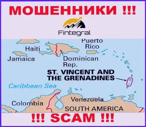 St. Vincent and the Grenadines - здесь юридически зарегистрирована неправомерно действующая компания Fintegral World