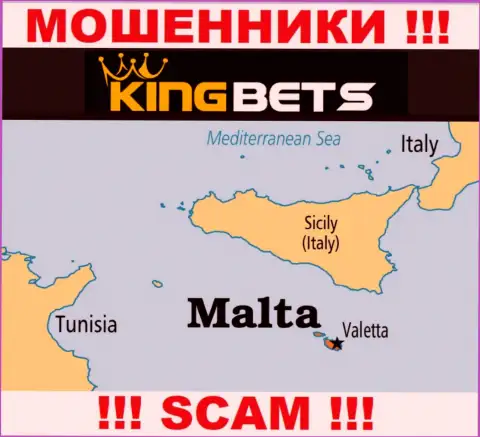 KingBets - это internet-мошенники, имеют офшорную регистрацию на территории Malta