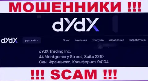 Избегайте взаимодействия с организацией dYdX !!! Предоставленный ими адрес это липа
