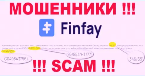 На онлайн-сервисе ФинФай размещена их лицензия, но это ушлые шулера - не надо доверять им