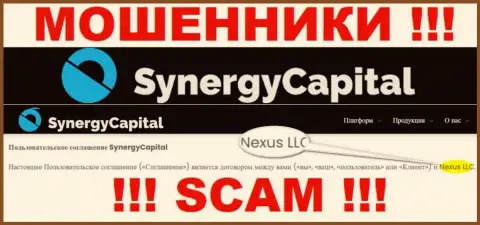 Юридическое лицо, управляющее internet мошенниками Synergy Capital - Nexus LLC