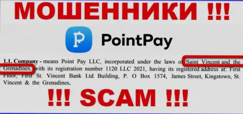 Point Pay - это противоправно действующая контора, зарегистрированная в офшоре на территории Kingstown, St. Vincent and the Grenadines