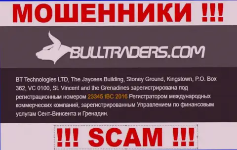 Bulltraders - ЖУЛИКИ, регистрационный номер (23345 IBC 2016) этому не мешает
