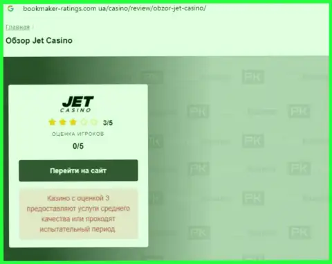 Jet Casino - это бесспорно МОШЕННИКИ !!! Обзор организации
