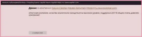 Дилинговая компания Cauvo Capital представлена в реальном отзыве на веб-портале Revocon Ru