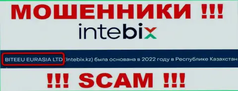 Свое юридическое лицо контора Intebix Kz не прячет - это BITEEU EURASIA Ltd