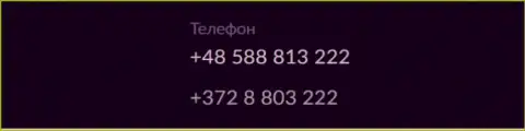 Номера телефонов интернет-организации BTCBit Net
